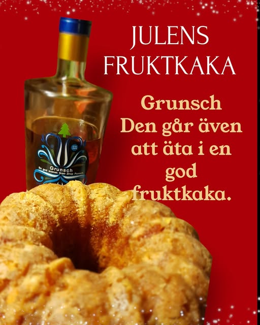 Den här kakan blev väldigt god, med Grunsch