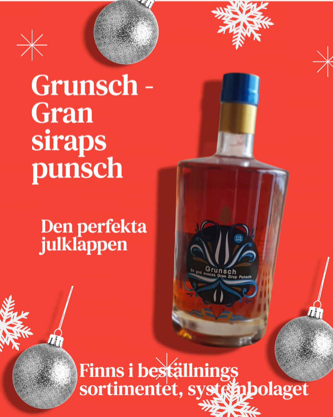 Gran punsch Grunsch. Jultomtens favorit