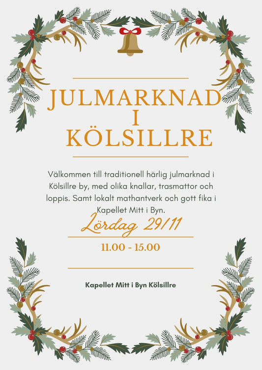 Nu är det snart jul igen ! Välkomna till Kölsillre 29/11