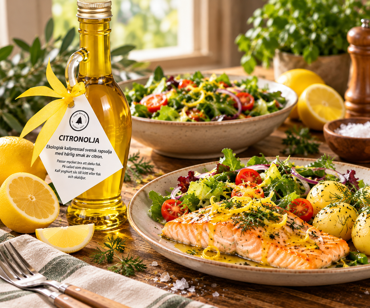 Kallpressad Citronolja på ekologisk rapsolja 250 ml